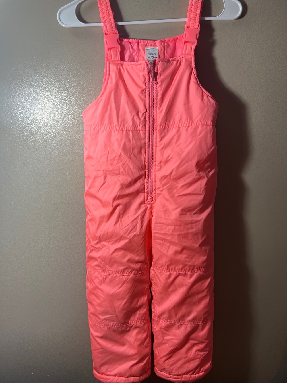 Carter's Coral Pink Insulated Snow Overalls